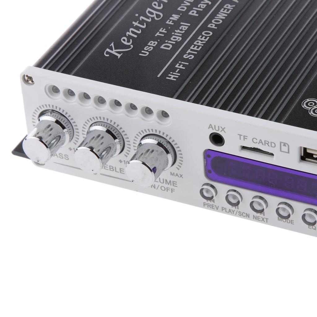 2CH Bluetooth HiFi Stereo AMP Amplifier Bass Booster For Car Home MP3 Black