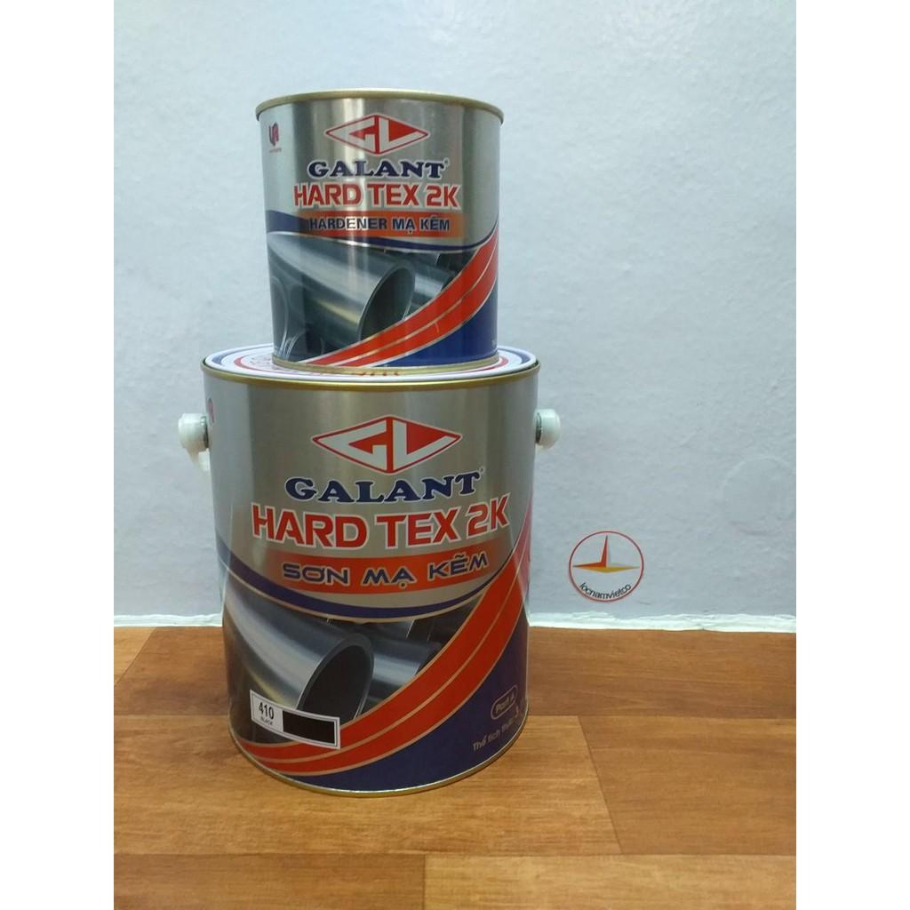 Sơn sắt kẽm Galant Hard tex 2k màu đen 410 (3.75L/Bộ)