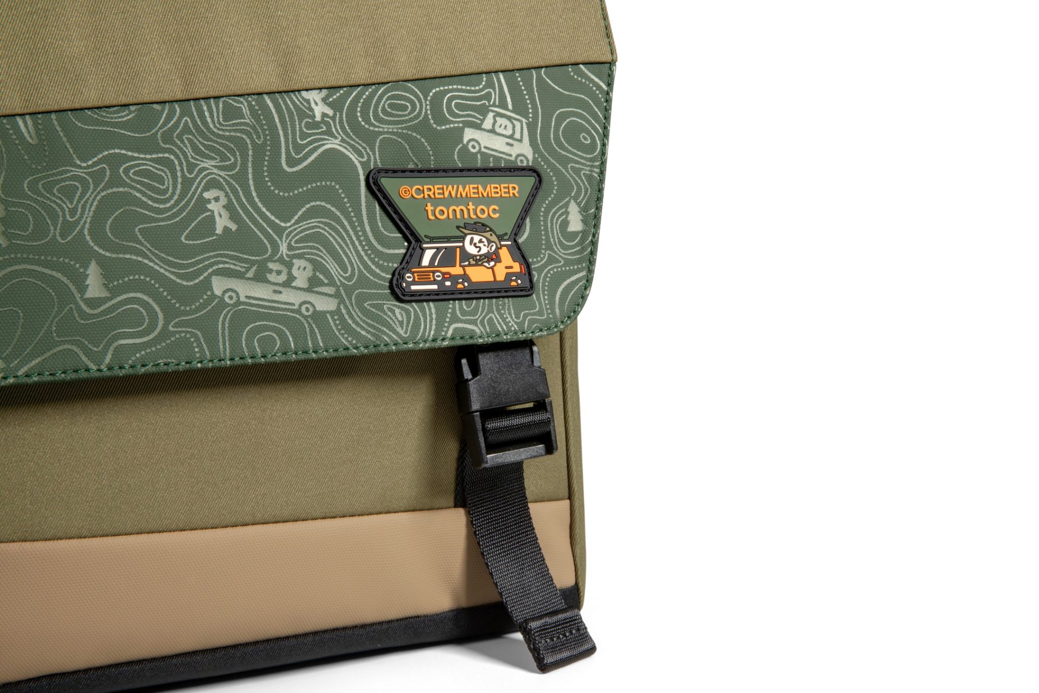 TÚI ĐEO CHÉO TOMTOC (USA) SLASH-T27 SHOULDER BAG GREEN T27S1T1GC - Hàng Chính Hãng