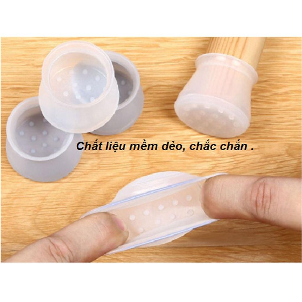 COMBO 4 VỎ BỌC CHÂN BÀN GHẾ BẰNG SILICON DÀY CHỐNG XƯỚC SÀN, BỊT CHÂN BÀN GHẾ  (giao màu ngẫu nhiên)