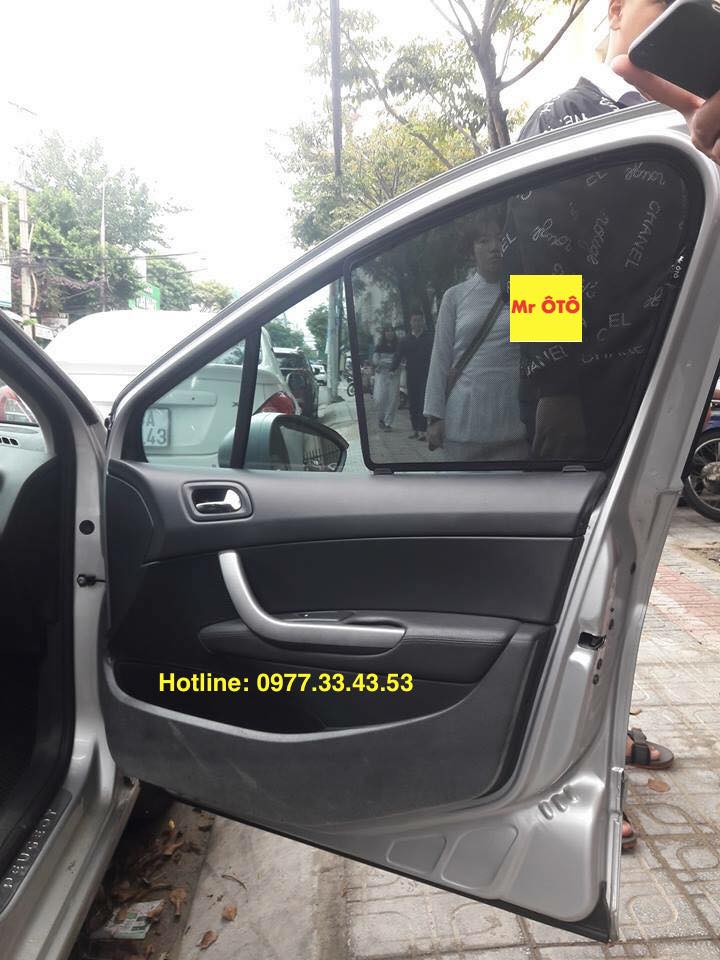 Rèm Che nắng xe Peugeot 408 loại 1 có hút nam châm, Vải dày dặn, chống nắng tuyệt đối