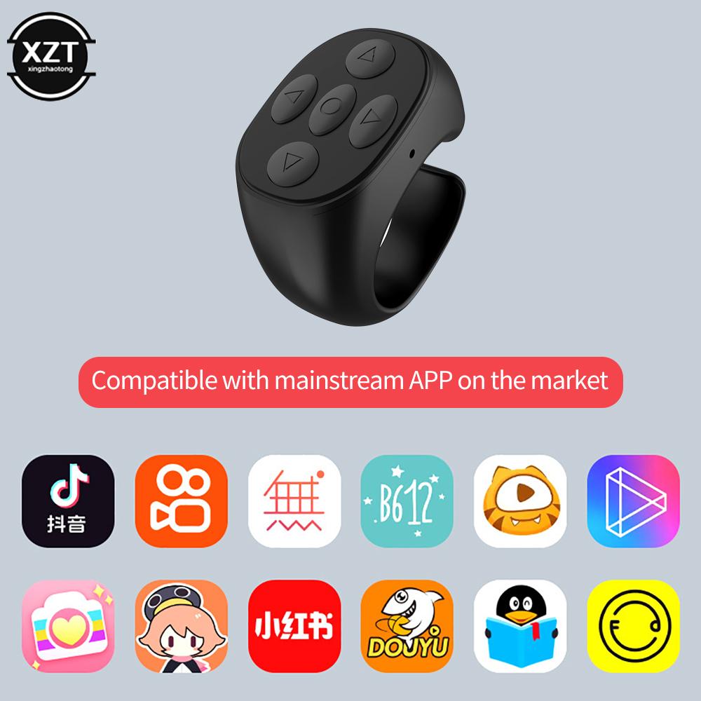 Bộ điều khiển selfie fingertip fingertip không dây tiktok trang video ngắn lật thiết bị duyệt điện thoại di động vòng điều khiển điều khiển từ xa