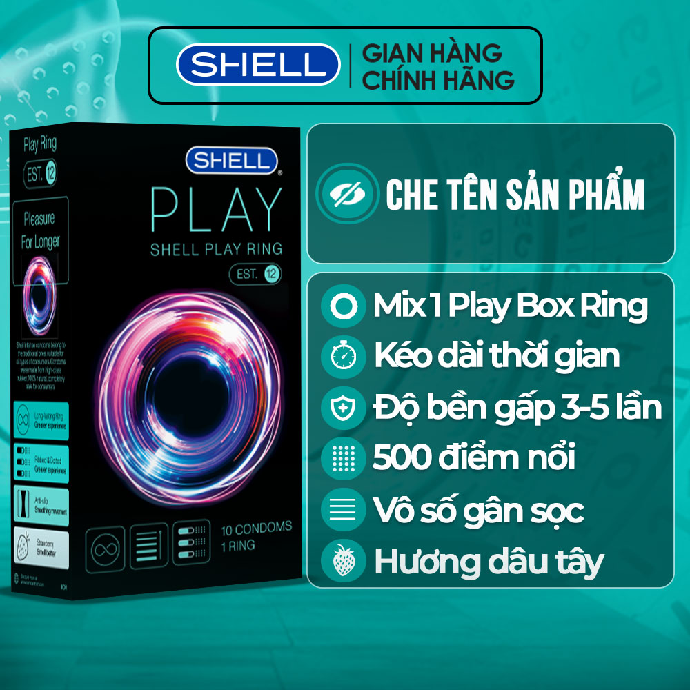 Bao cao su Shell Play Ring - Tổng hợp 6 tính năng + 1 Play Box Ring | SHELL CHÍNH HÃNG