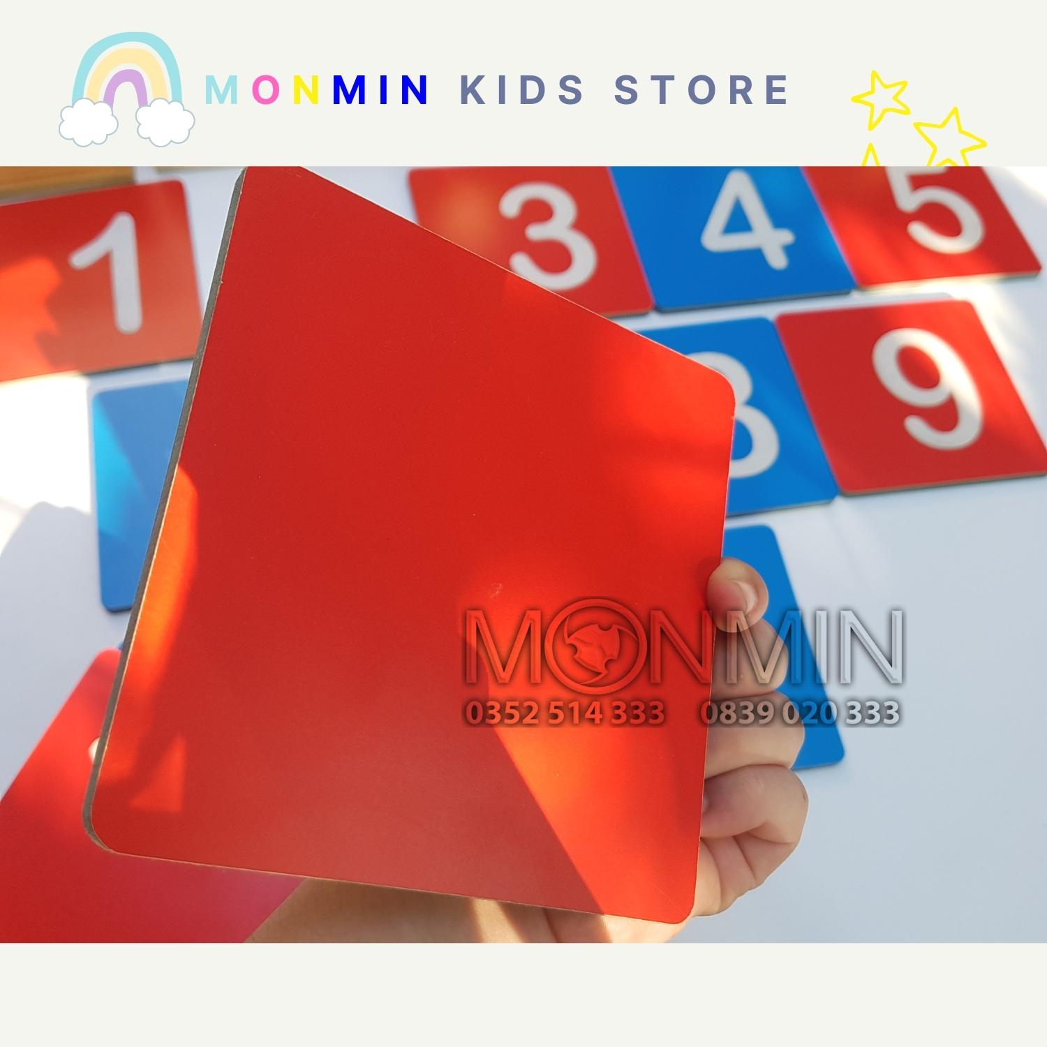 Bộ 10 Số nhám MONMIN (Montessori Sandpaper Numbers)