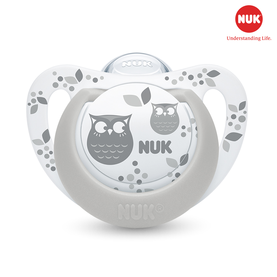 BỘ 2 TI GIẢ NUK GENIUS SILICONE 0-6M (SẮC MÀU)