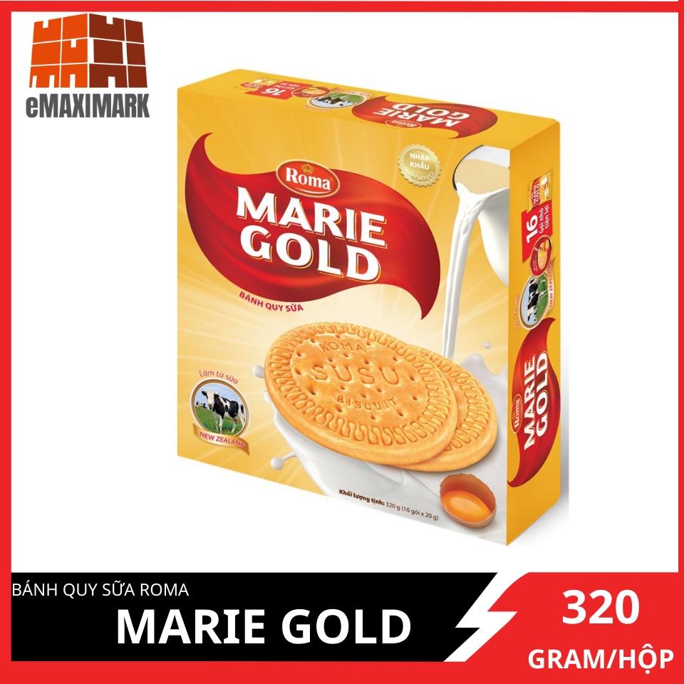 Bánh quy sữa Roma Marie Gold hộp 320g (16x20g) (date Mới)