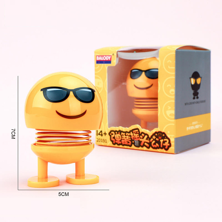 Thú nhún emoji lò xo ô tô biểu cảm 8 gương mặt