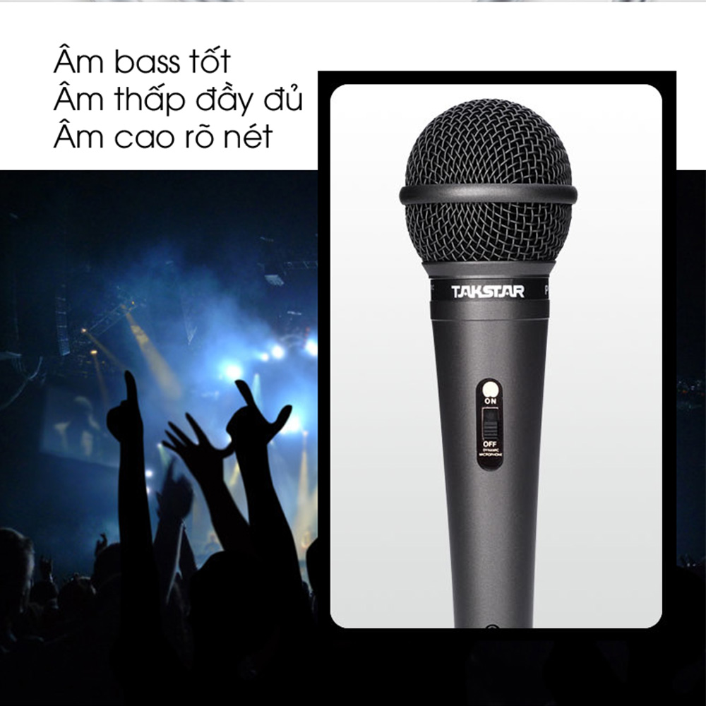 Mic hát karaoke có dây Takstar Pro-38 [DÂY DÀI 6M] - HÀNG CHÍNH HÃNG