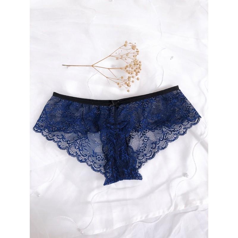 Hera blue - Set lót ren áo bra không gọng mút mỏng