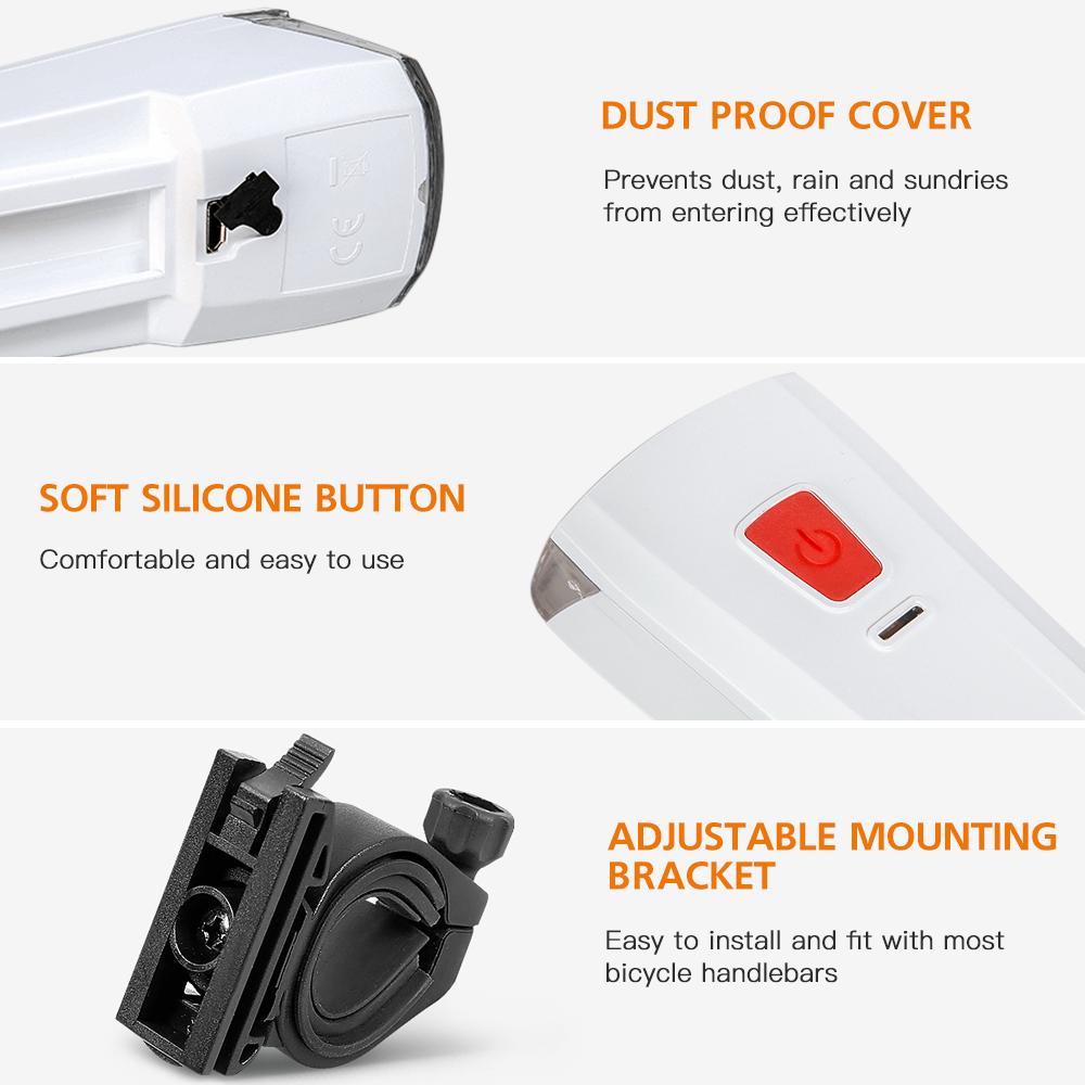 Bộ đèn pha xe đạp không thấm nước , an toàn cho người lái xe ban đêm