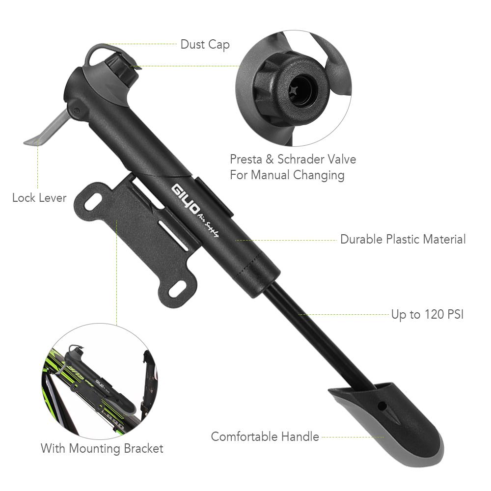 Máy bơm xe đạp mini, áp suất cao
