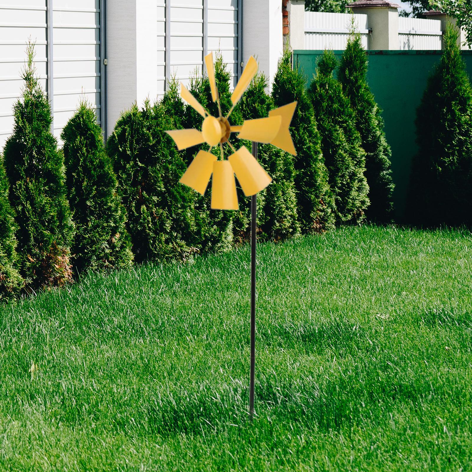 Wind Catcher Iron Wind Toys Wind Sculpture Windmill for Garden Lawn Backyard
