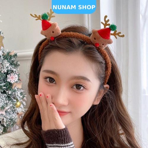 Băng đô cài tóc lông cừu noel giáng sinh đáng yêu xinh xắn Nunam Shop