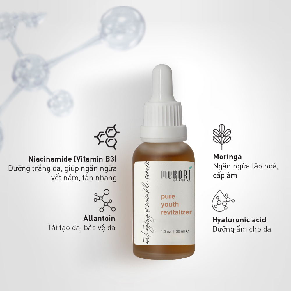 Travel size 5ml: Tinh Chất Trẻ Hoá và Làm Mờ Nếp Nhăn Mekorj Dành Cho Nữ - Pure Youth Revitalizer