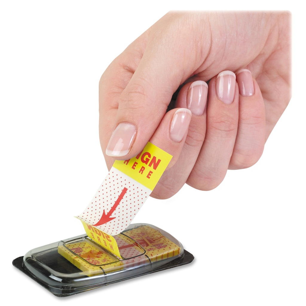 Vỉ 50 miếng noted đánh dấu trình ký Post It Sign Here 3M SB-680-9 - Đánh dấu, phân trang tập vở tài liệu