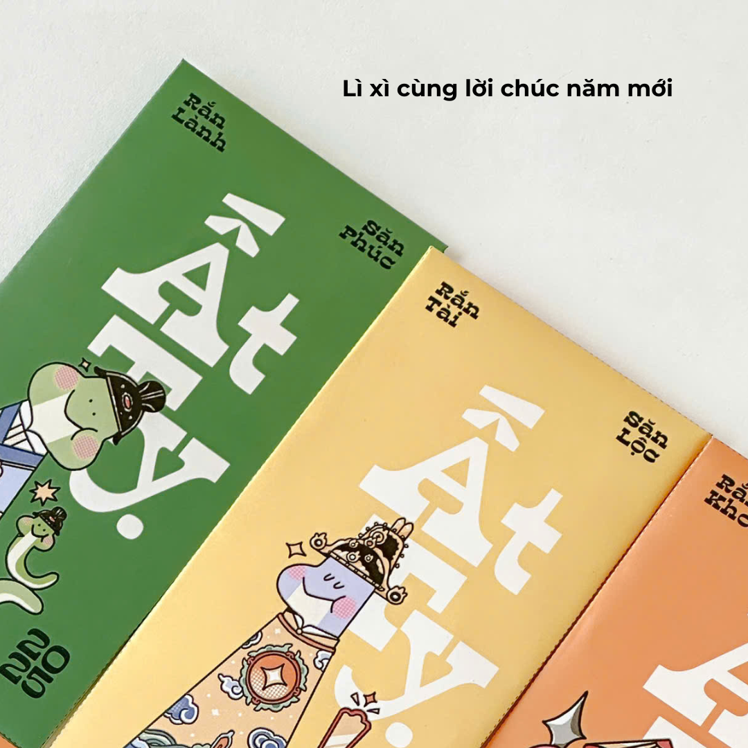 Bao lì xì tết 2025 set lì xì dài phiên bản Rắn năm Ất Tỵ Crabit