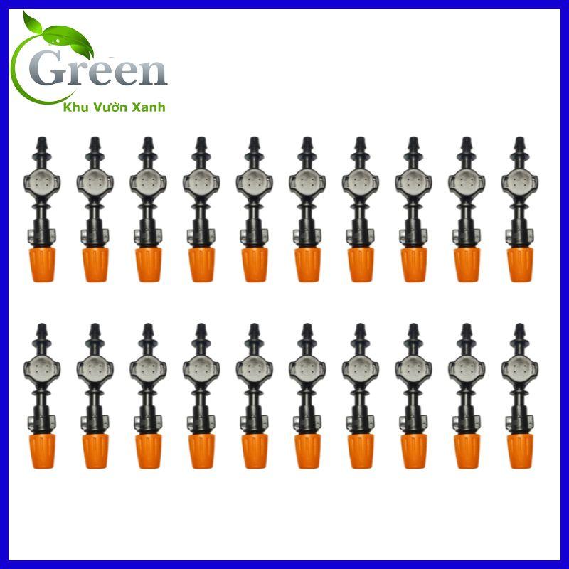 Combo 10/20 béc phun sương đơn cam kèm van chống rỉ
