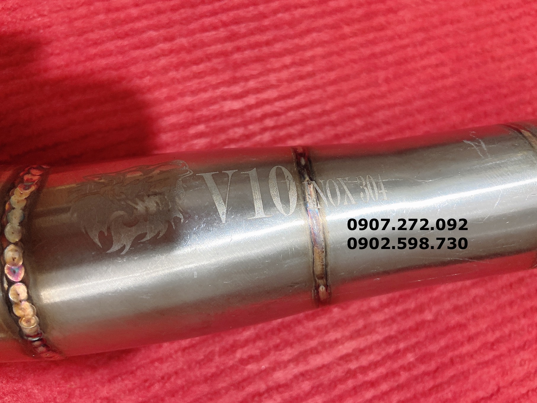 Đùi gà gắn cổ pô tăng 32-38-51mm inox 304 dành cho xe máy