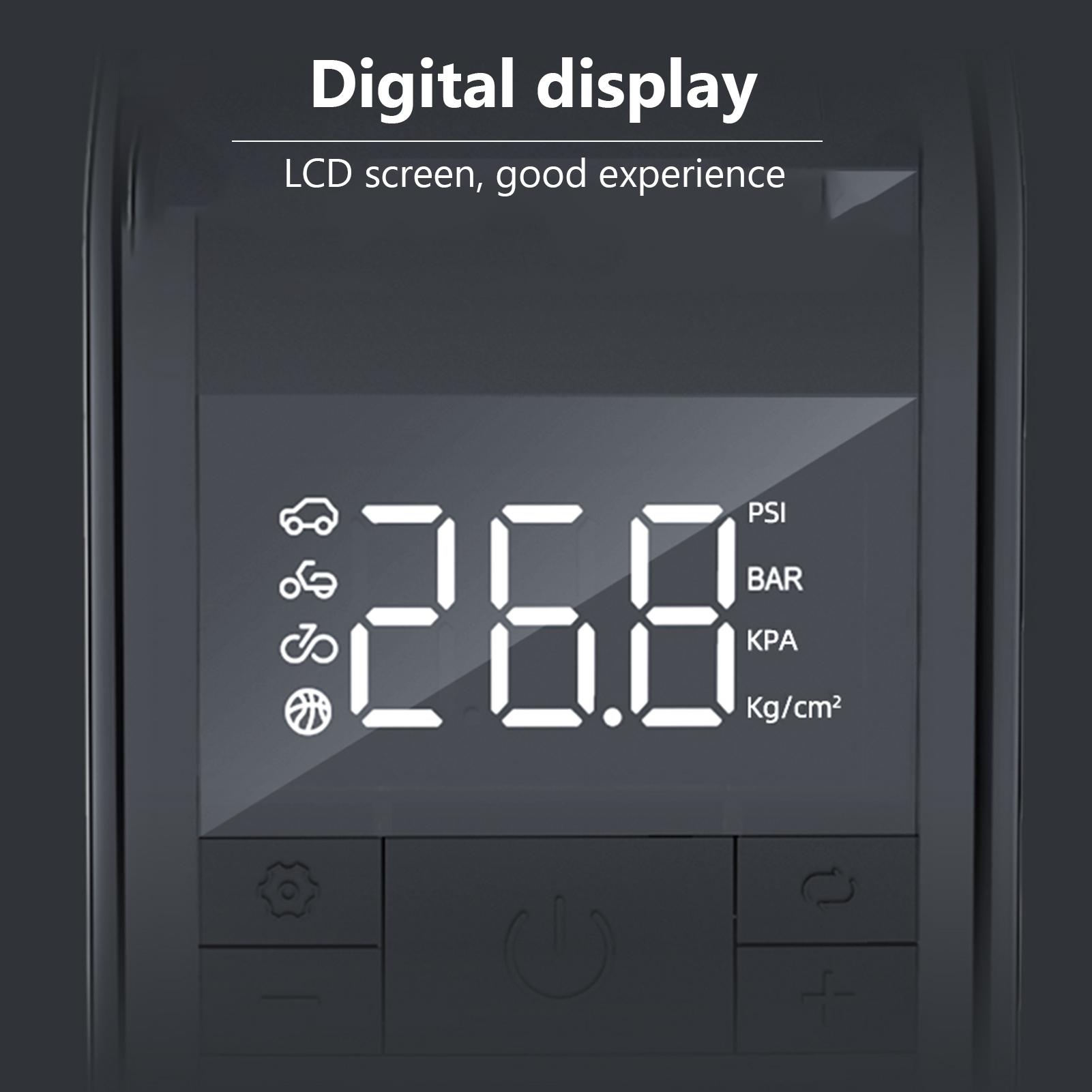 Máy Nén Khí Cầm Tay Mini Lốp Xe Máy Bơm Lốp Xe 150Psi Cho Xe Đạp/Xe Máy/Xe Hơi/Bóng Với Lcd