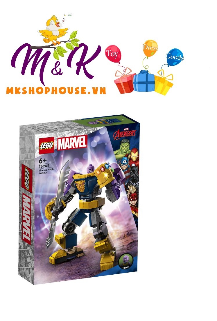 LEGO Superheores 76242 Chiến Giáp Thanos (113 Chi Tiết)