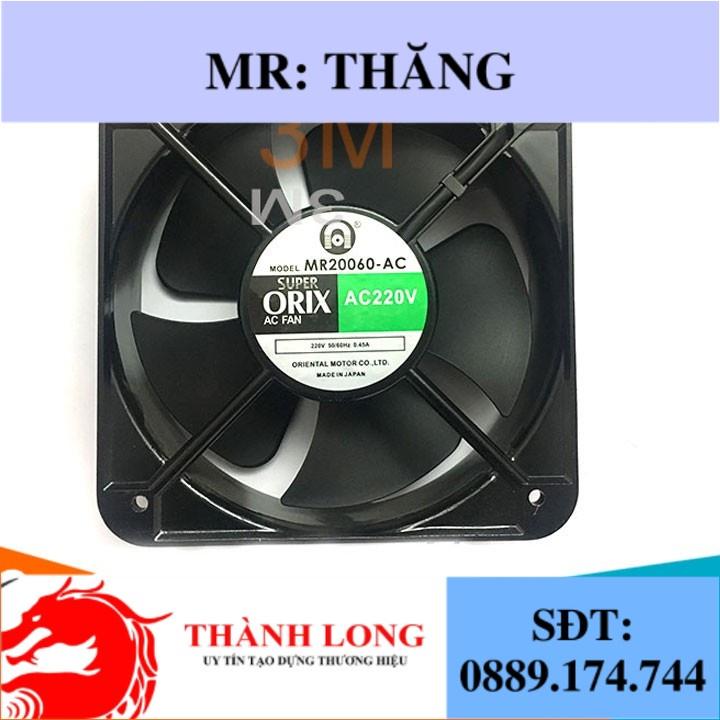 Quạt Tản Nhiệt 220VAC-100W ORIX 20x20x6Cm