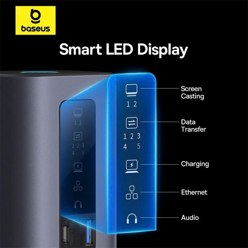 Hub Mở Rộng Đa Năng Baseus Spacemate Series 10-in-1 MAC Version ( xuất 2 màn hình mở rộng MST cho MAC OS) hàng chính hãng