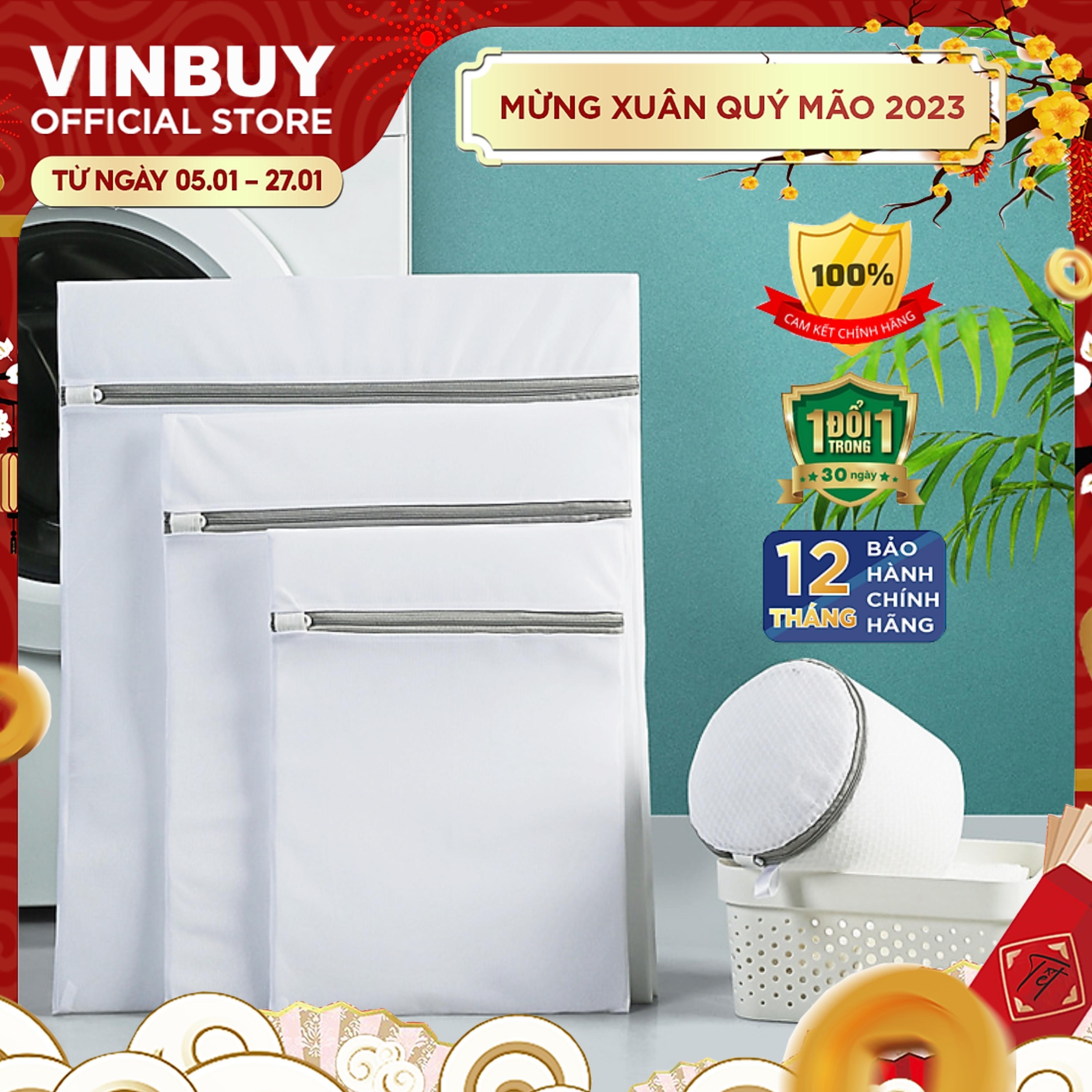 Bộ túi lưới giặt đồ cho máy giặt bảo vệ quần áo chống biến dạng chất lượng tốt dây kéo lưới mịn Polyester - Hàng chính hãng