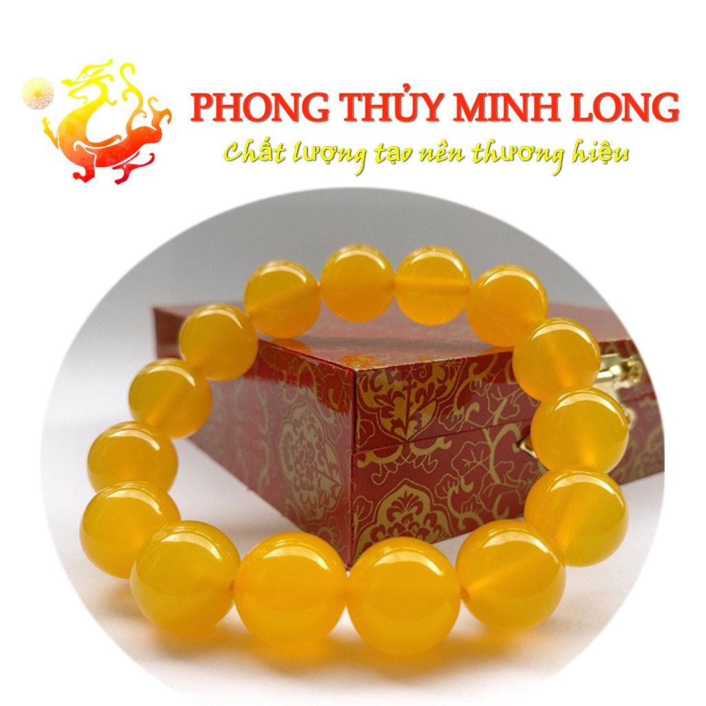 Vòng tay đá Mã Não Vàng chất lượng 3A