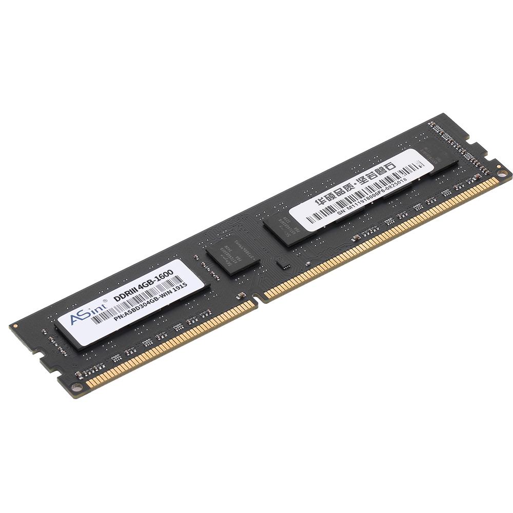 ASint LO-DDR3-1600-8GB Desktop Memory DDR3 1600MHz PC RAM 240Pin Low Power Consumption 8GB
