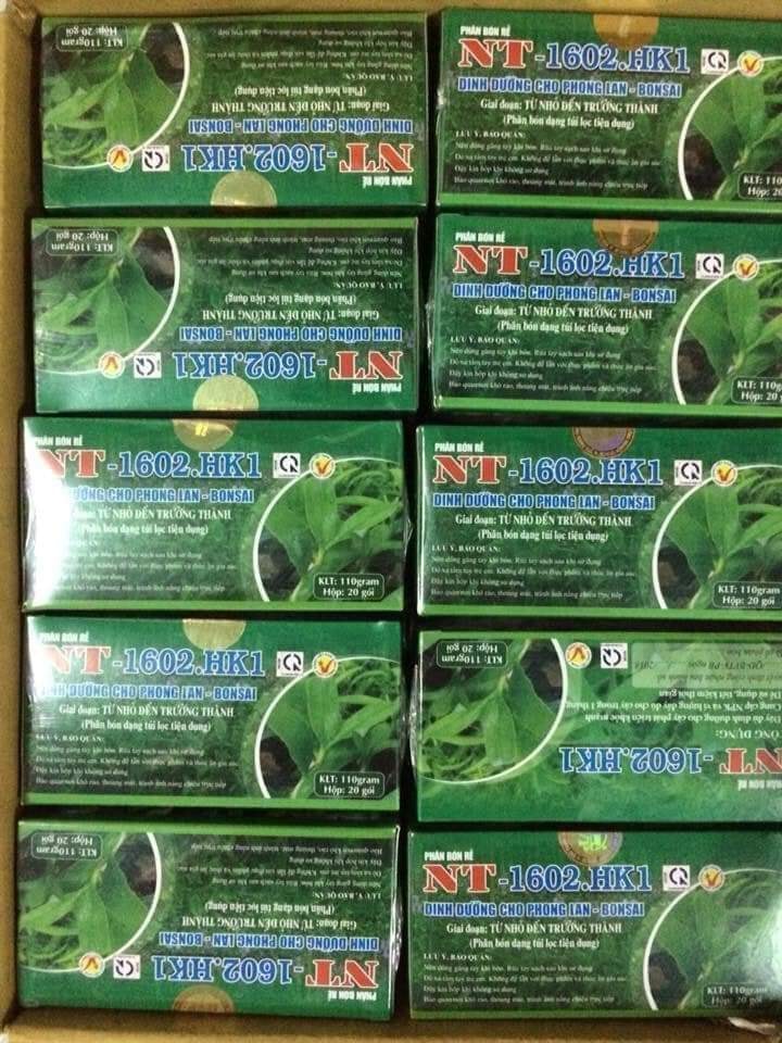 Phân bón tan chậm túi lọc NT 1602 -Hk1- Hộp 20 gói nhỏ.
