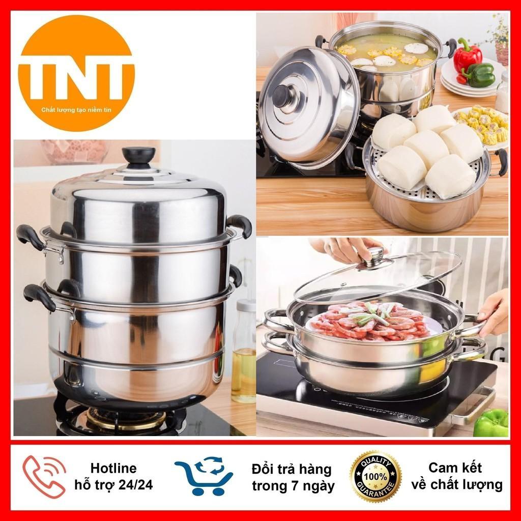 Nồi hấp đa năng inox 2 kích cỡ ( 2 tầng