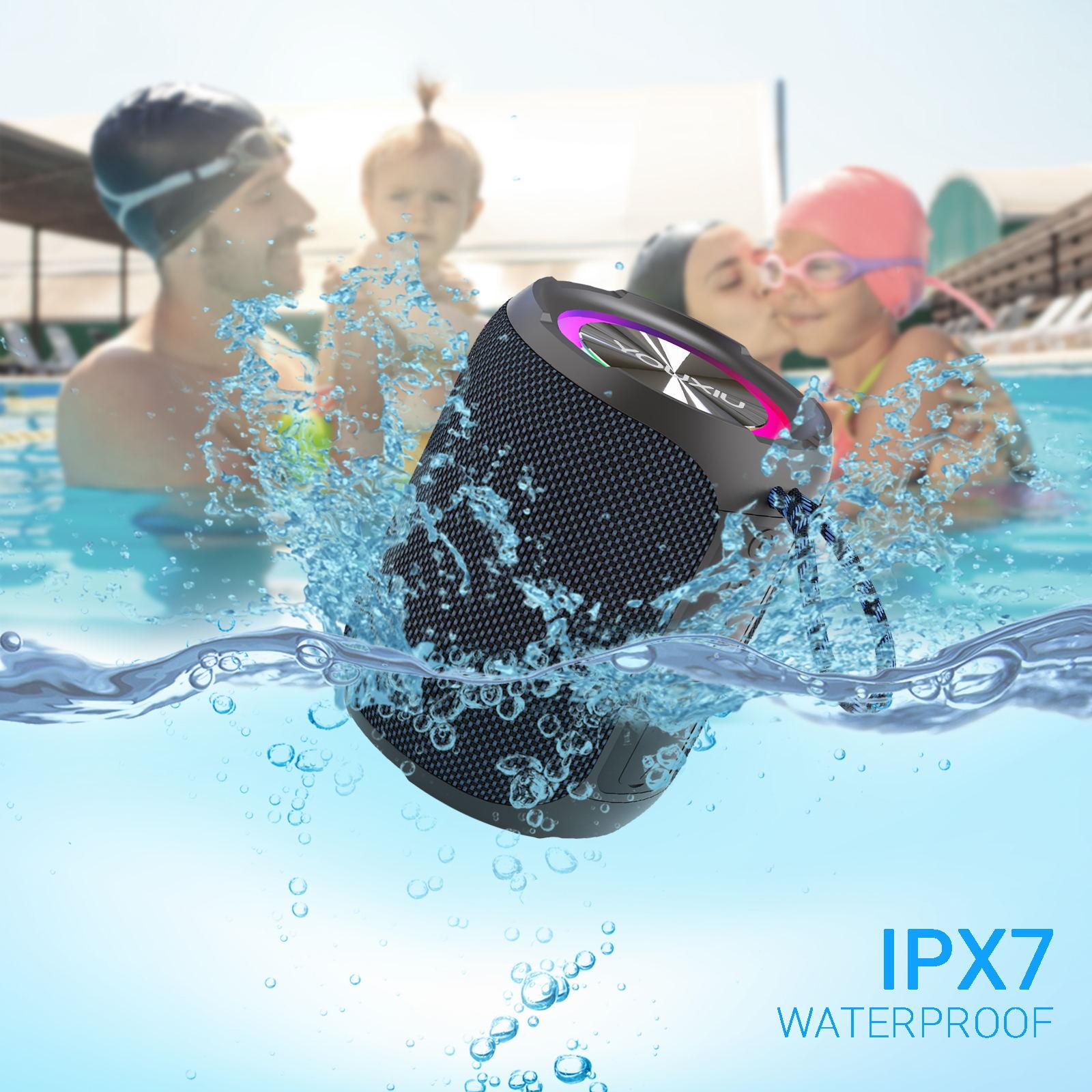 YOUXIU 40W loa bluetooth di động phụ Subwofer 360 độ âm thanh âm thanh âm thanh âm thanh không nước IPX7 Hỗ trợ TF TWS loa USB màu: 40W Đen