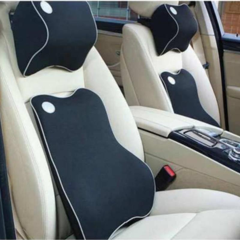 ️️ Bộ gối tựa đầu và lưng ô tô cao su non cao cấp 206672