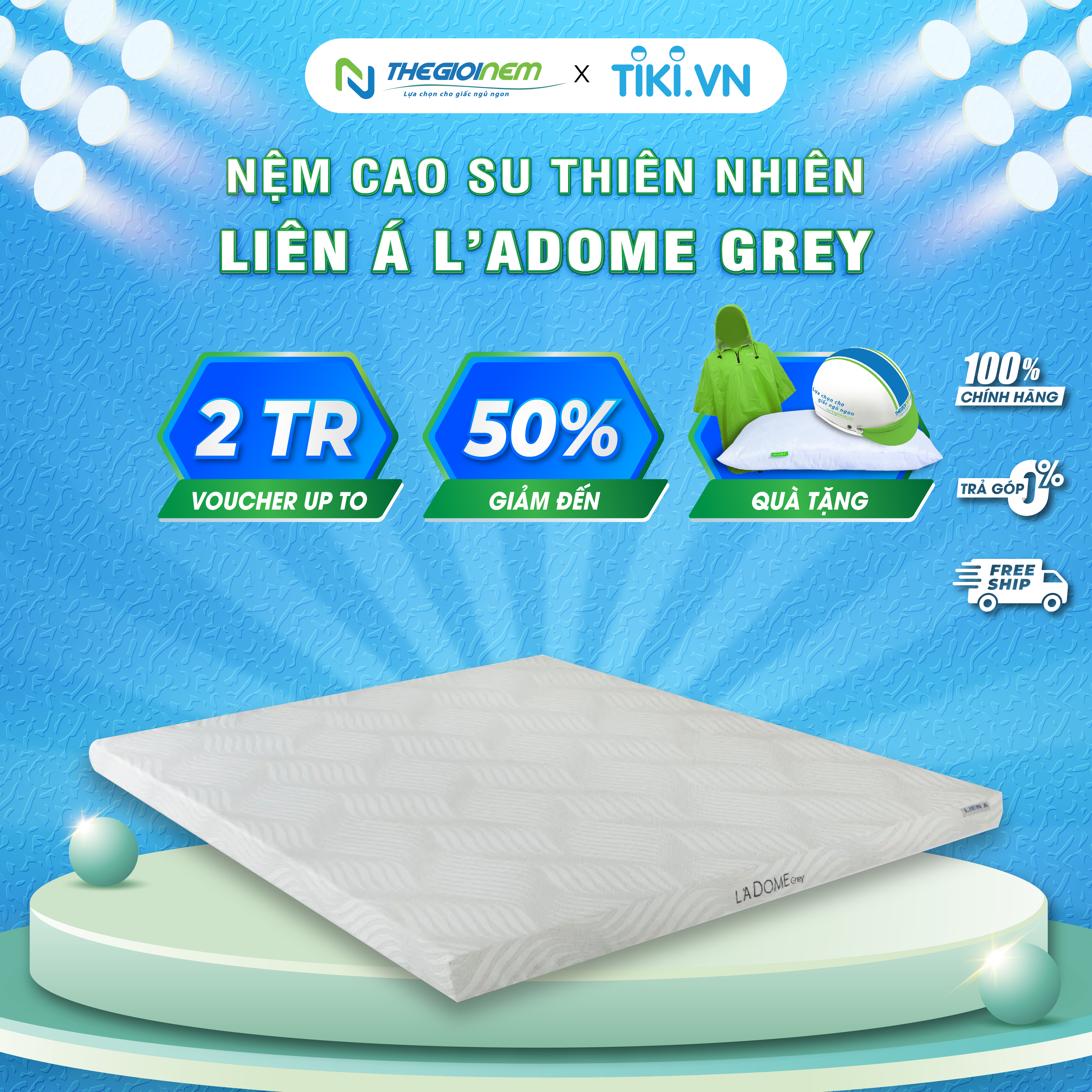 Nệm cao su Liên Á La Dome Grey