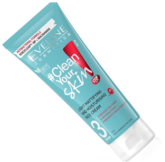 Gel rửa mặt sạch sâu ngừa mụn Eveline 3 trong 1 Clean Your Skin 200ml