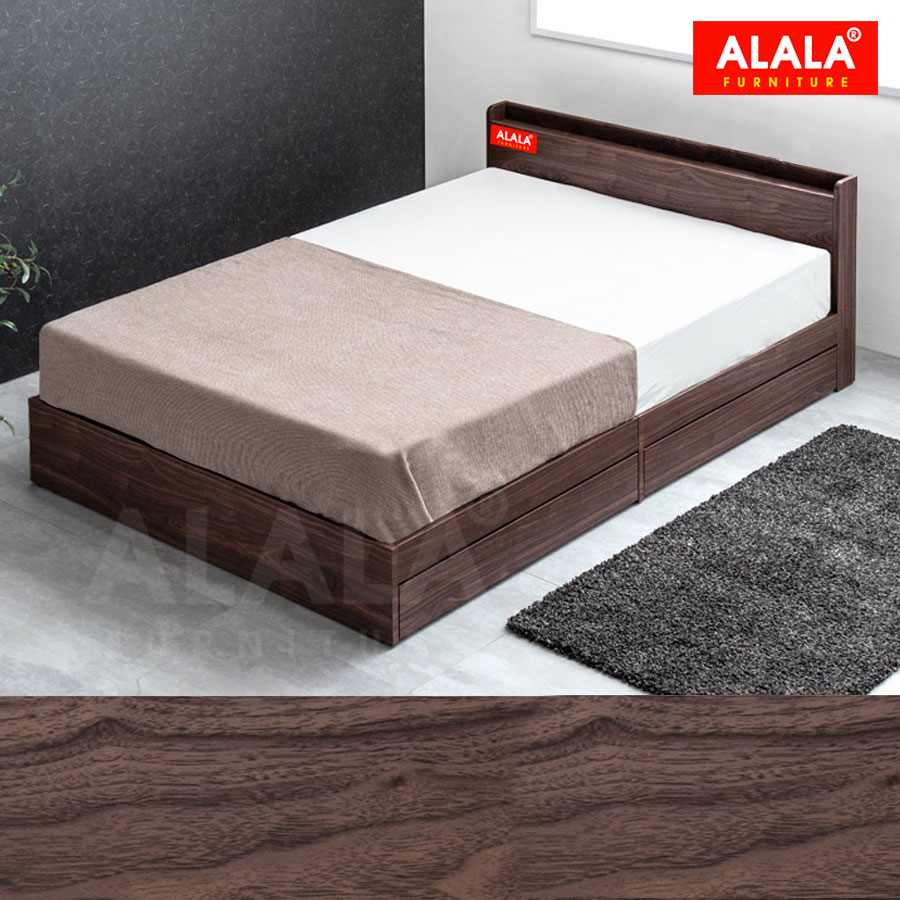 Giường ngủ ALALA28 + 2 hộc kéo / Miễn phí vận chuyển và lắp đặt/ Đổi trả 30 ngày/ Sản phẩm được bảo hành 5 năm từ thương hiệu ALALA/ Chịu lực 700kg