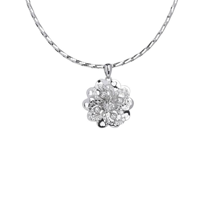 Mặt Dây Chuyền Nữ Bạc 925 Danny Jewelry Xi Bạch Kim DI4GZ022