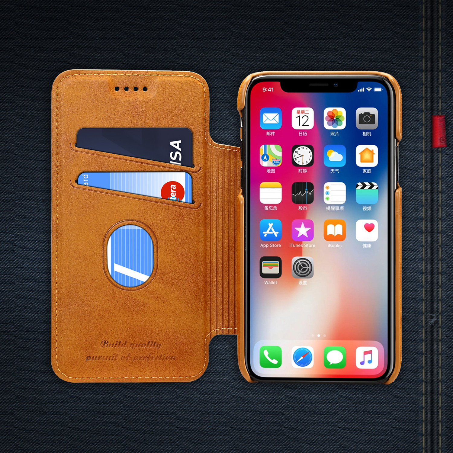 Bao da cao cấp dành cho iPhone XR - Màu vàng