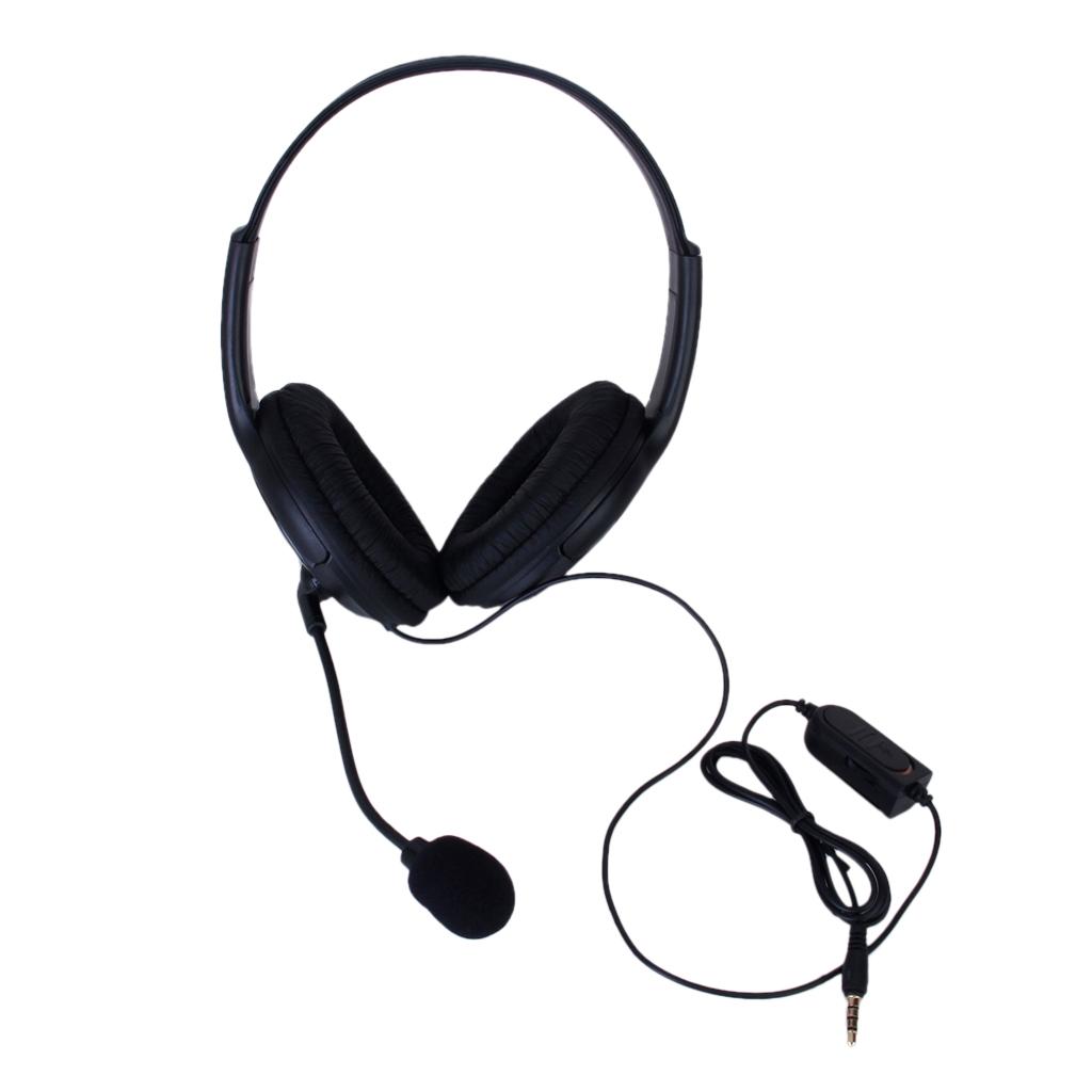 3.5mm Headphone Headset Earphone W/ Microphone Volume Control for Game