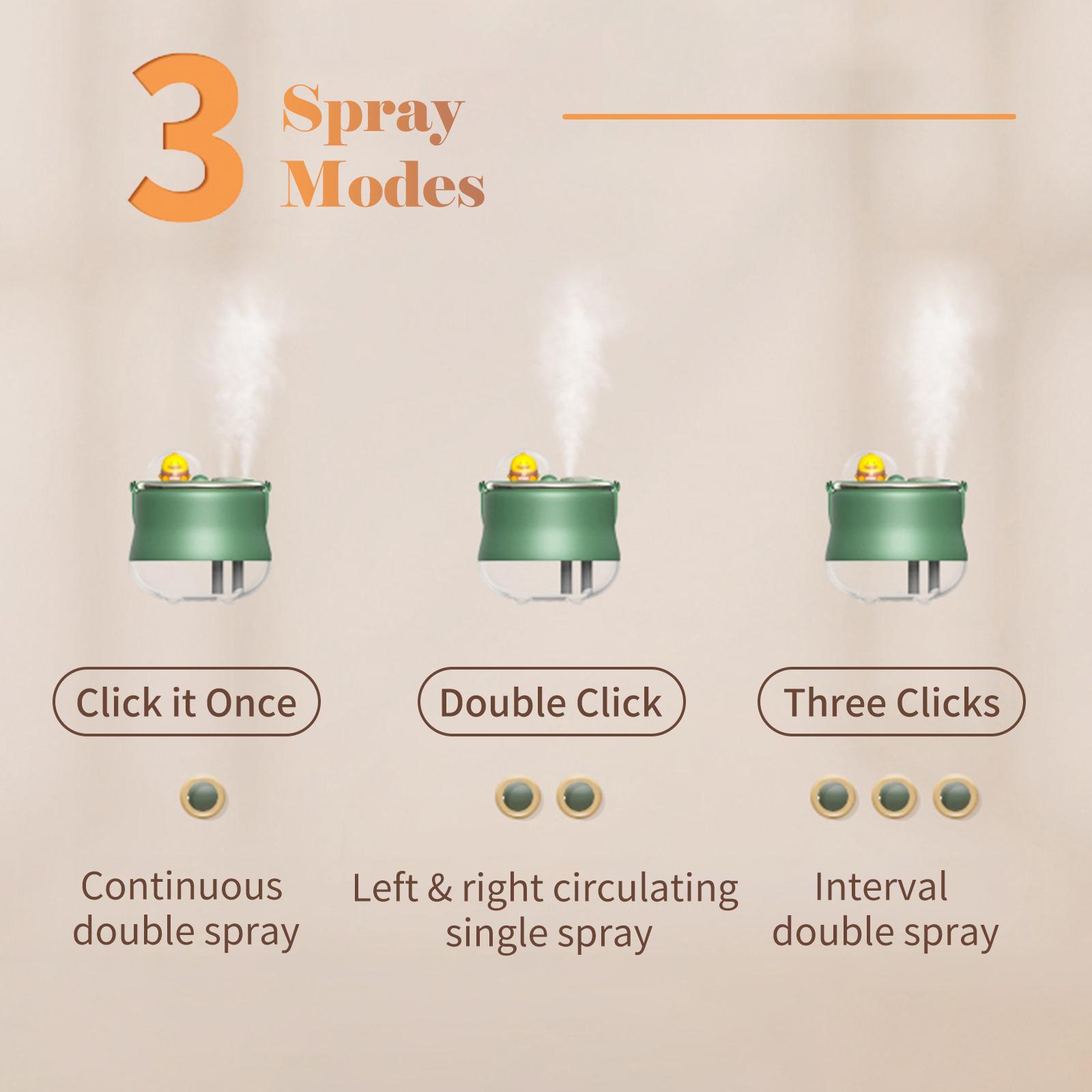 Máy Tạo Độ Ẩm Phun Đôi 400Ml Với Ánh Sáng Trắng Ấm