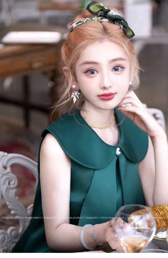 CHENGRUI Búp bê Pháp cổ công chúa đầm 2023 mùa hè cao cấp cảm giác khí chất nhỏ một từ ngắn