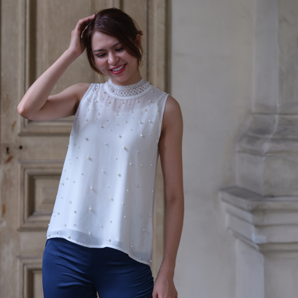 Áo Sát Nách Voan Áo Kiểu Nữ Cao Cấp Thời trang thiết kế Hity TOP137