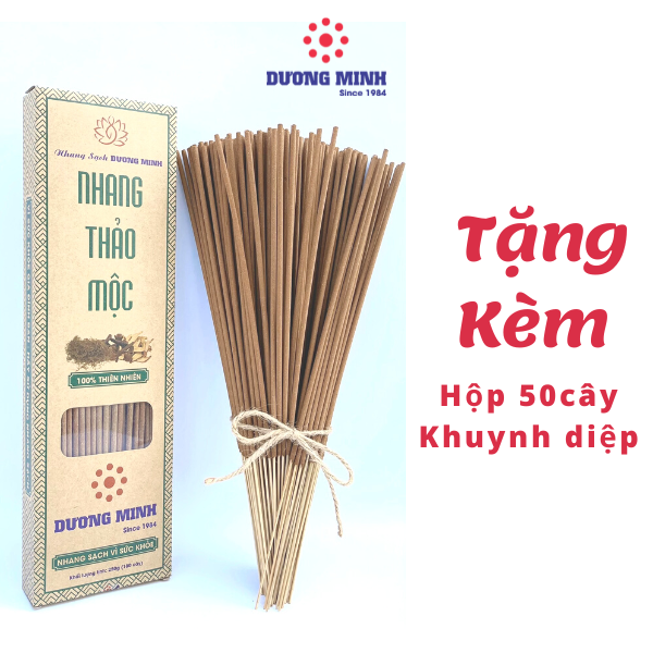 Nhang thơm hương tết xưa - Nhang Thảo Mộc Dương Minh 180cây 30cm nhang sạch 100% thành phần tự nhiên từ các loại thảo dược