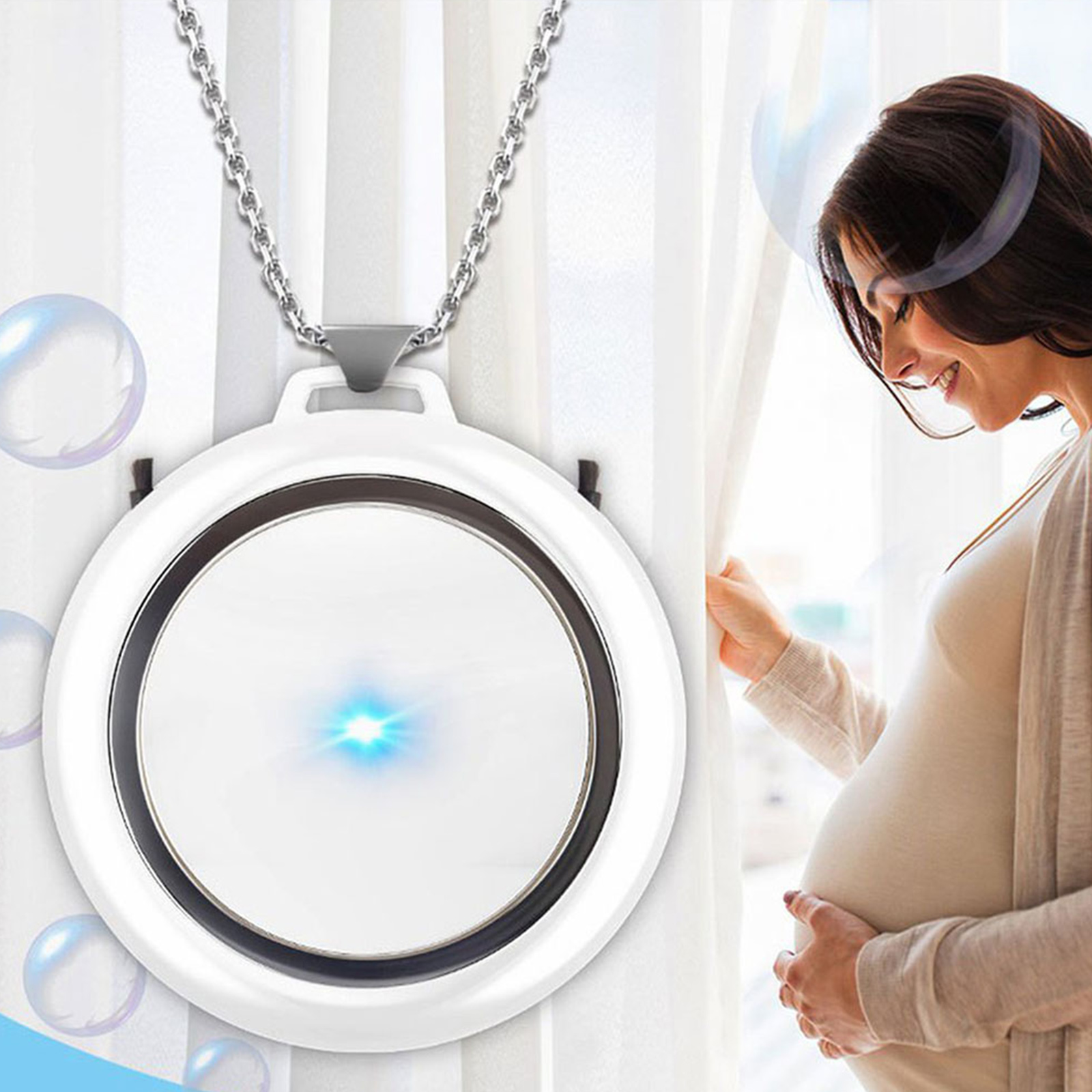 Máy lọc không khí cho ô tô có thể sạc lại Thích hợp cho việc lái xe du lịch Về nhà Nơi công cộng - Màu trắng