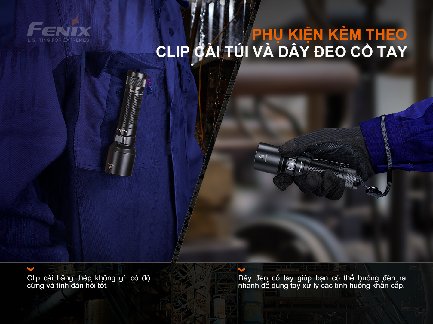 Đèn pin cầm tay FENIX C7, siêu sáng