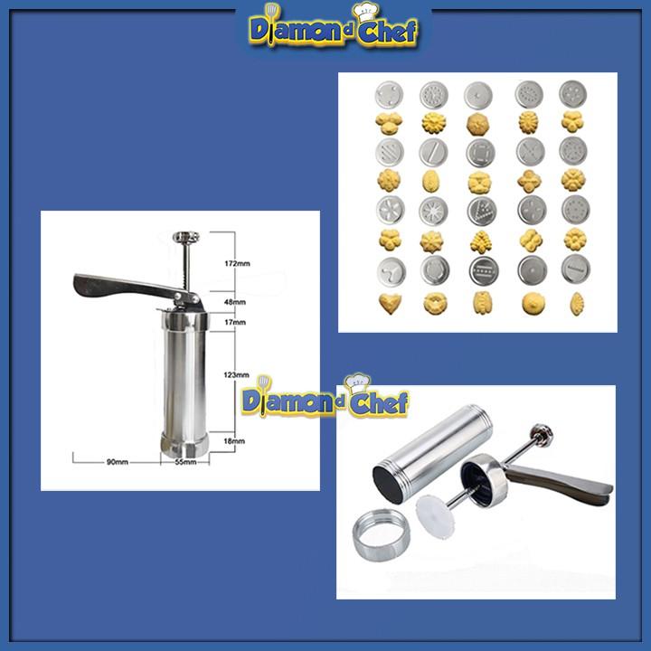 Bộ Cookies Press Inox 20 Mặt 4 Đui Làm Bánh Cookies, Bánh Quy v.v