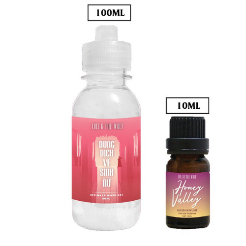 Combo dành cho nữ gồm 1 dung dịch vệ sinh nữ 100ml + 1 nước hoa vùng kín nữ 10ml - LOLI & THE WOLF