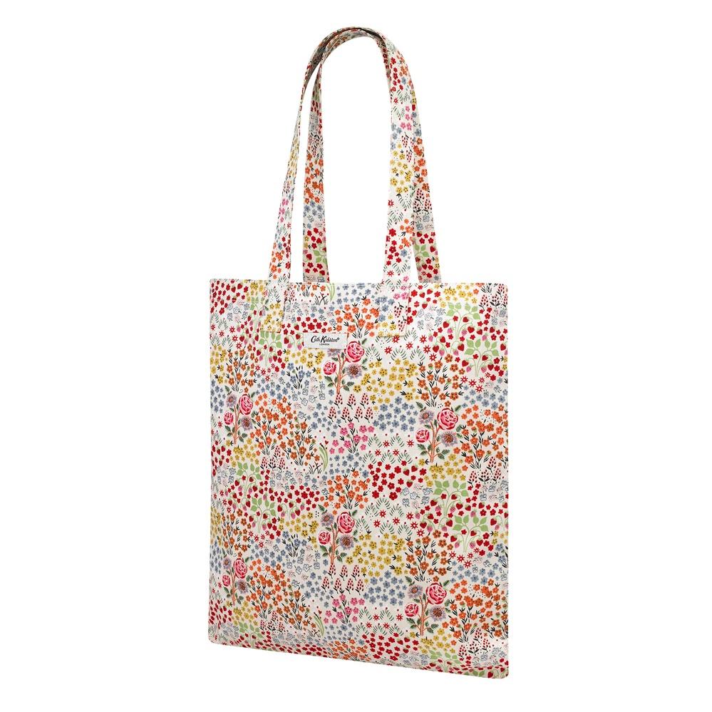 Cath Kidston - Túi đeo vai/Cotton Bookbag - Kingdom Ditsy - Cream -1041736