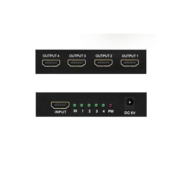 Bộ chia cổng HDMI từ 1 ra 4 HDTV Splitter hỗ trợ 2K/4K/3D (Đen)