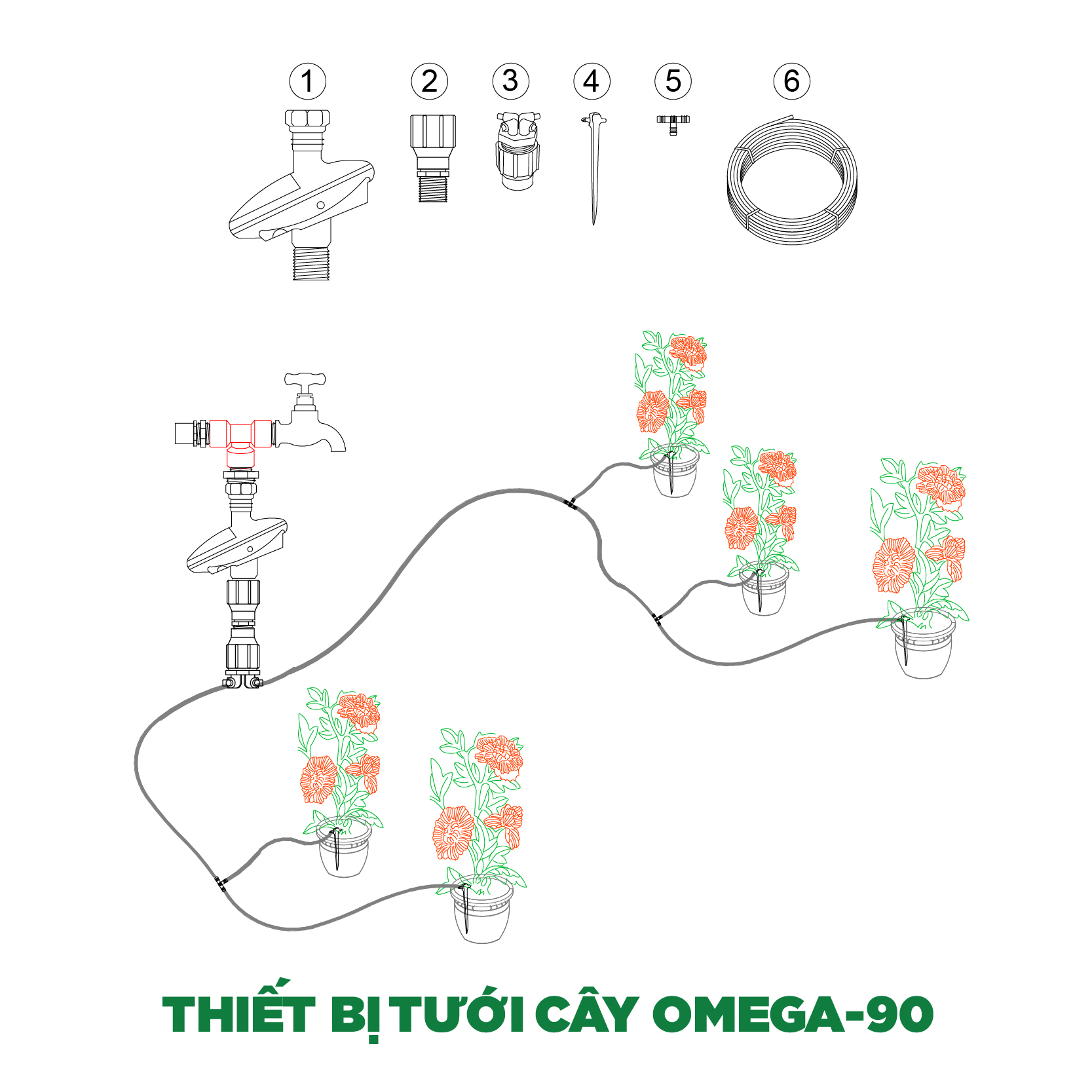 Thiết bị tưới cây OMEGA-90